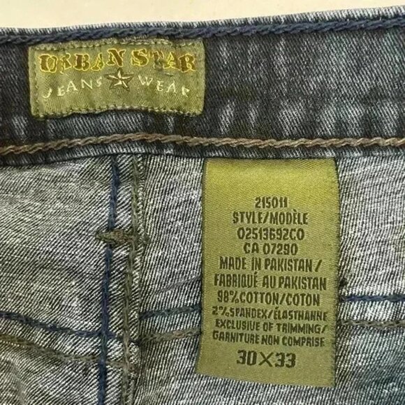 Urban Star Men’s Jeans 2 Pairs Blue Size 30 Relaxed Fit Stretch Work Jeans - Picture 13 of 15